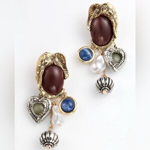 Zara Retro Style Dangle Earrings